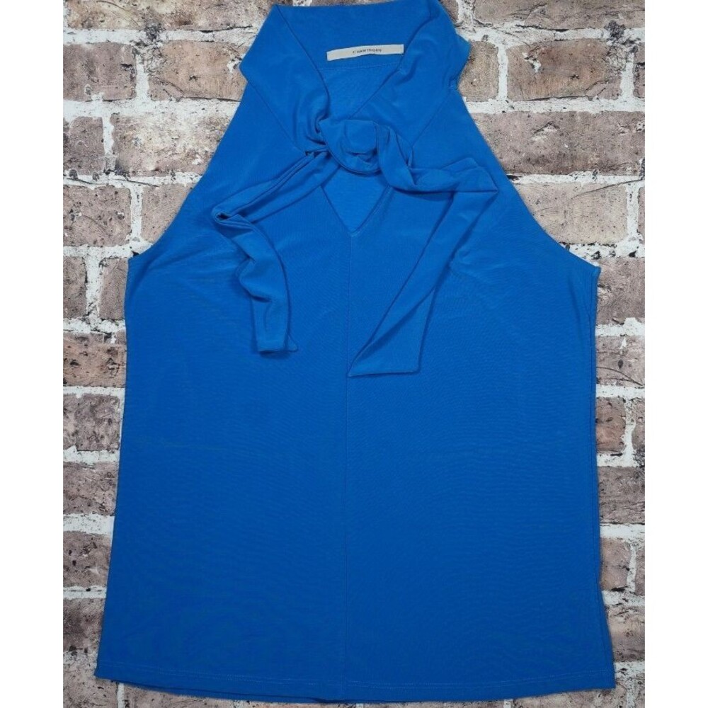 41 Hawthorne Womens Blouse Top Sz M Blue Career Work Professional